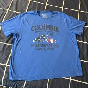 Columbia Sportswear Blue Graphic T-Shirt